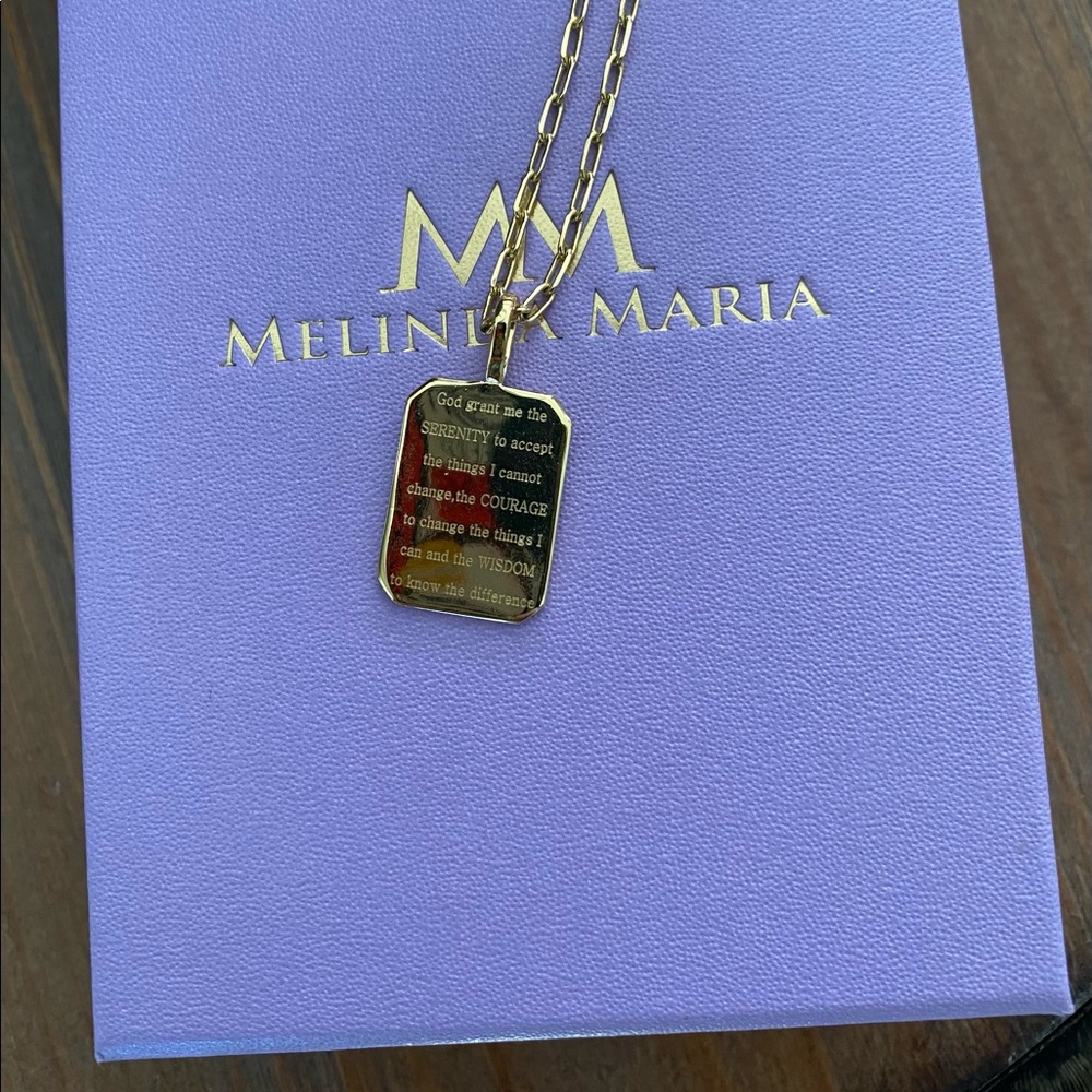 Melinda Maria Serenity Prayer Necklace